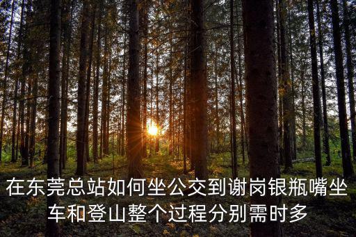 在東莞總站如何坐公交到謝崗銀瓶嘴坐車和登山整個過程分別需時多