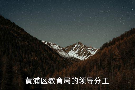 黃浦區教育局的領導分工