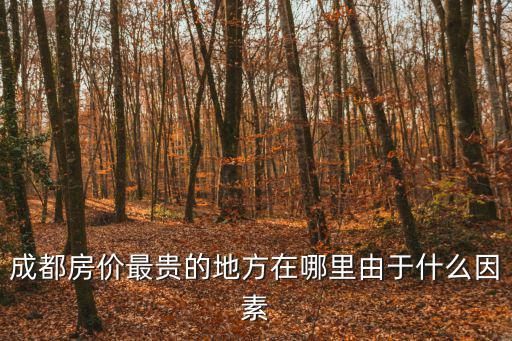 成都房價最貴的地方在哪里由于什么因素