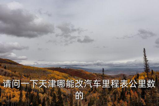 請問一下天津哪能改汽車里程表公里數的