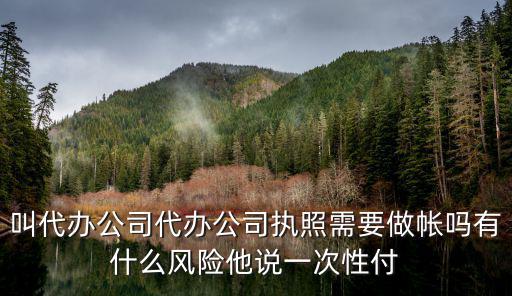 叫代辦公司代辦公司執照需要做帳嗎有什么風險他說一次性付