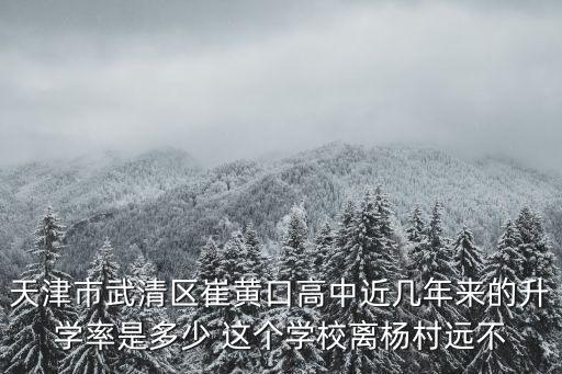 天津市武清區(qū)崔黃口高中近幾年來(lái)的升學(xué)率是多少 這個(gè)學(xué)校離楊村遠(yuǎn)不