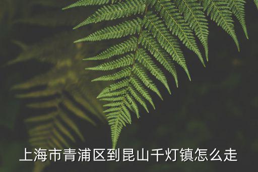 上海市青浦區到昆山千燈鎮怎么走