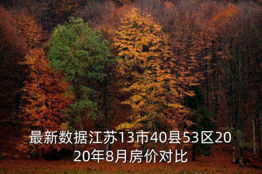 最新數據江蘇13市40縣53區2020年8月房價對比