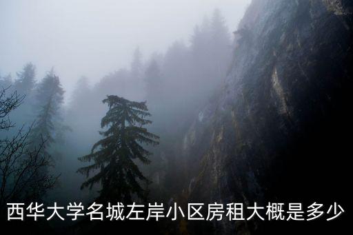 西華大學名城左岸小區房租大概是多少