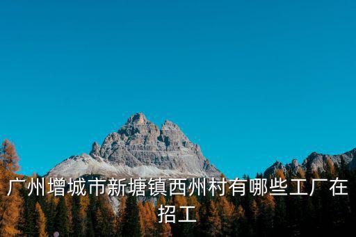 廣州川普化工有限公司招聘，廣州增城市新塘鎮(zhèn)西州村有哪些工廠在招工