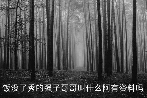 飯沒了秀的強子哥哥叫什么阿有資料嗎