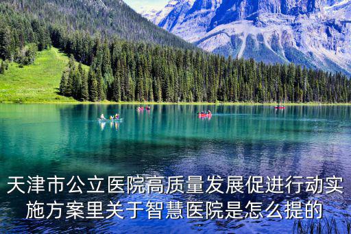 天津市公立醫院高質量發展促進行動實施方案里關于智慧醫院是怎么提的