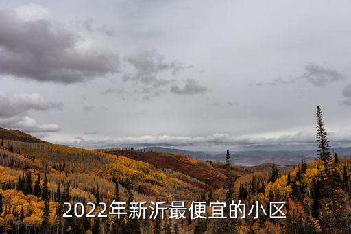 2022年新沂最便宜的小區