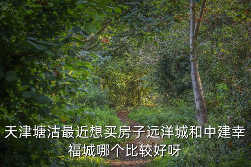天津塘沽最近想買房子遠洋城和中建幸福城哪個比較好呀