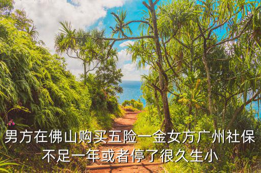 男方在佛山購買五險一金女方廣州社保不足一年或者停了很久生小
