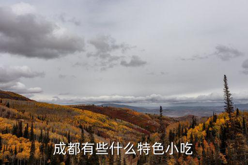 成都有些什么特色小吃