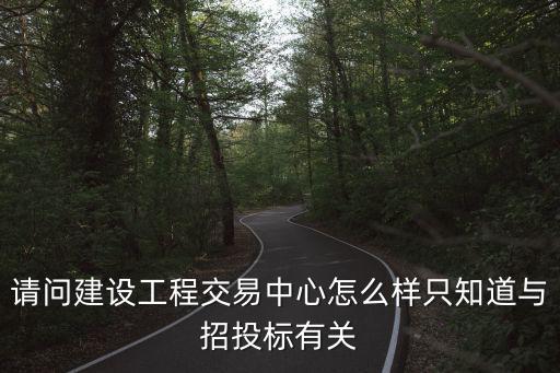 請(qǐng)問(wèn)建設(shè)工程交易中心怎么樣只知道與招投標(biāo)有關(guān)