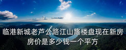 臨港新城老蘆公路江山路樓盤現(xiàn)在新房房價是多少錢一個平方