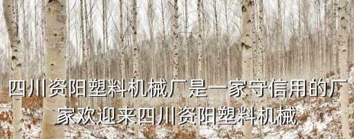 四川資陽塑料機械廠是一家守信用的廠家歡迎來四川資陽塑料機械