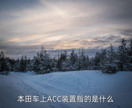 本田車上ACC裝置指的是什么