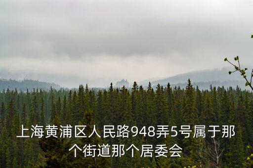 上海黃浦區人民路948弄5號屬于那個街道那個居委會