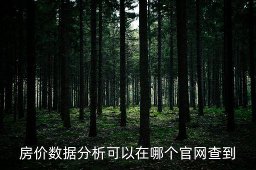 房價數據分析可以在哪個官網查到