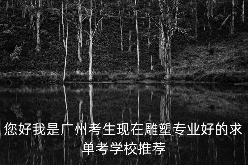 您好我是廣州考生現在雕塑專業好的求單考學校推薦