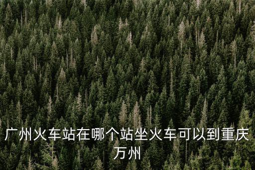 廣州火車站在哪個站坐火車可以到重慶萬州