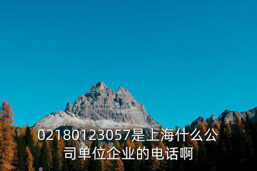 02180123057是上海什么公司單位企業(yè)的電話啊