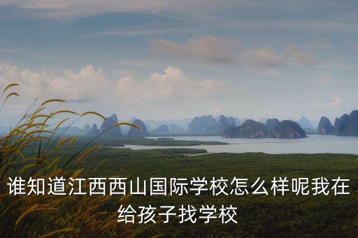 誰知道江西西山國際學(xué)校怎么樣呢我在給孩子找學(xué)校