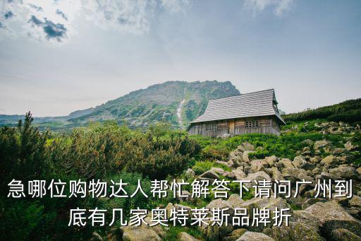 急哪位購物達人幫忙解答下請問廣州到底有幾家奧特萊斯品牌折