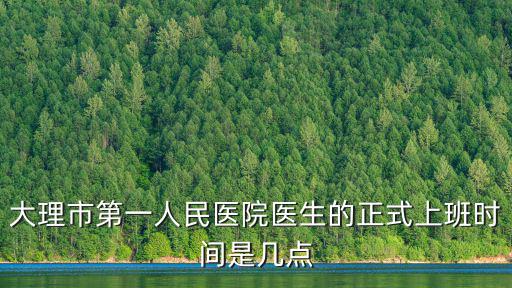 大理市第一人民醫院醫生的正式上班時間是幾點