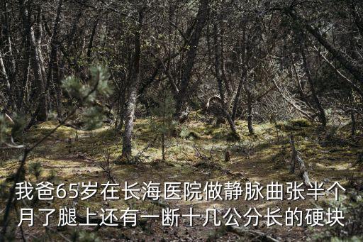 我爸65歲在長海醫院做靜脈曲張半個月了腿上還有一斷十幾公分長的硬塊