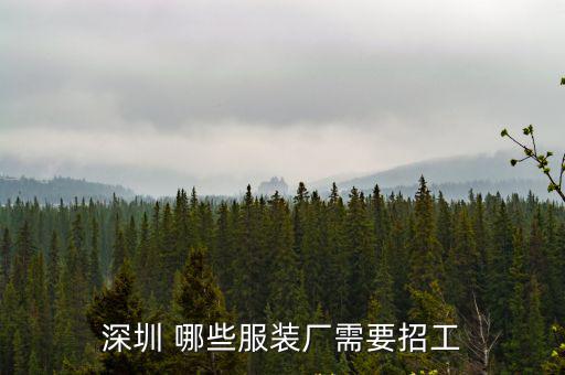 深圳 哪些服裝廠需要招工