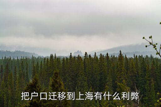把戶口遷移到上海有什么利弊