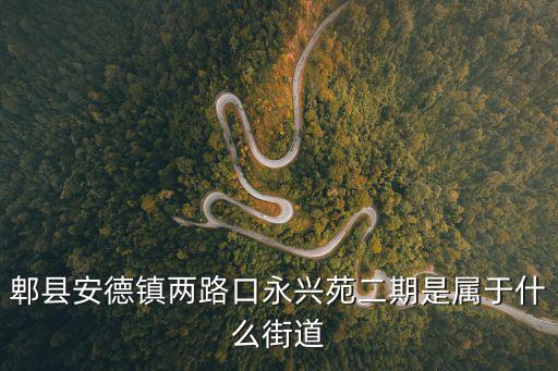 郫縣安德鎮兩路口永興苑二期是屬于什么街道