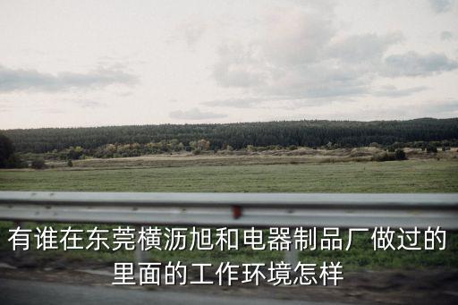 有誰在東莞橫瀝旭和電器制品廠做過的里面的工作環(huán)境怎樣