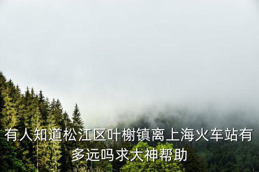 有人知道松江區(qū)葉榭鎮(zhèn)離上海火車站有多遠(yuǎn)嗎求大神幫助
