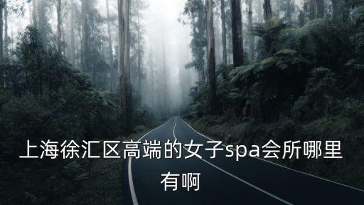 上海徐匯區(qū)高端的女子spa會(huì)所哪里有啊