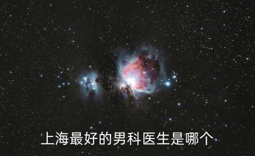 上海最好的男科醫(yī)生是哪個