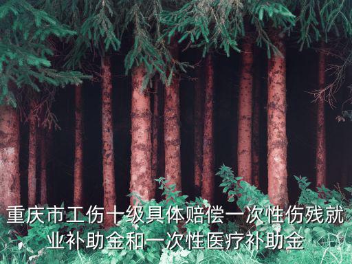 重慶市工傷十級具體賠償一次性傷殘就業補助金和一次性醫療補助金