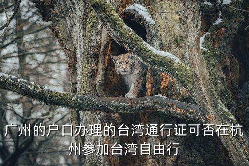 廣州的戶口辦理的臺(tái)灣通行證可否在杭州參加臺(tái)灣自由行