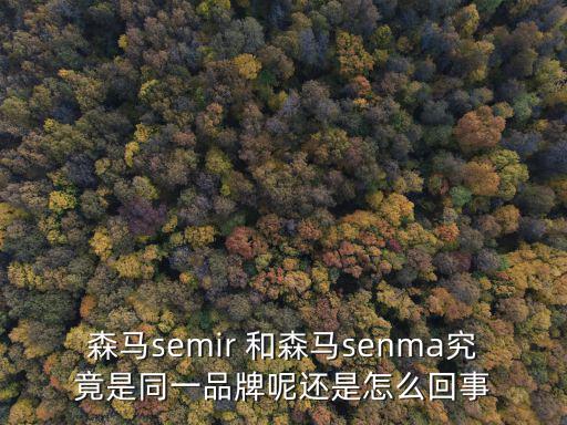 森馬semir 和森馬senma究竟是同一品牌呢還是怎么回事