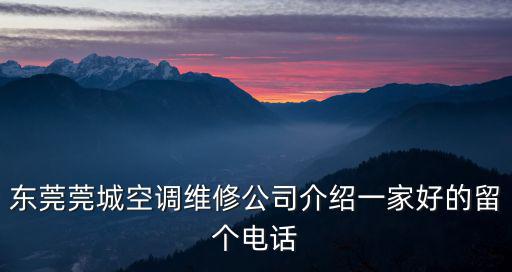 東莞開利空調保養公司，開利公司是一個以什么為主要產品的公司