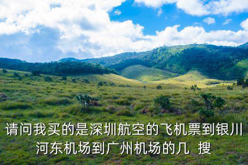 請(qǐng)問(wèn)我買(mǎi)的是深圳航空的飛機(jī)票到銀川河?xùn)|機(jī)場(chǎng)到廣州機(jī)場(chǎng)的幾  搜