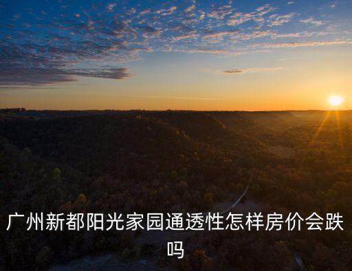 廣州新都陽光家園通透性怎樣房價會跌嗎