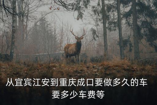 從宜賓江安到重慶成口要做多久的車 要多少車費等
