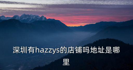 hazzys深圳一方城，HAZZYS中文意思是