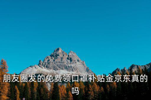 朋友圈發(fā)的免費(fèi)領(lǐng)口罩補(bǔ)貼金京東真的嗎