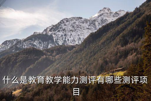 什么是教育教學能力測評有哪些測評項目