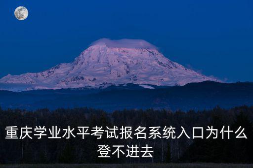 重慶學業(yè)水平考試報名系統(tǒng)入口為什么登不進去