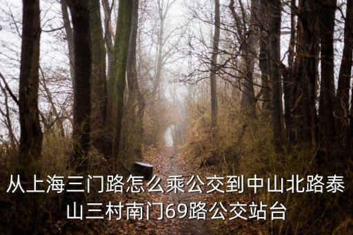 從上海三門路怎么乘公交到中山北路泰山三村南門69路公交站臺