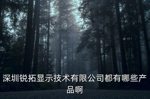 深圳銳拓顯示技術(shù)有限公司都有哪些產(chǎn)品啊