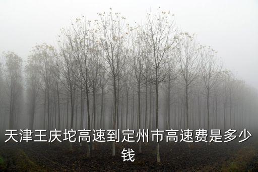 天津王慶坨高速到定州市高速費是多少錢